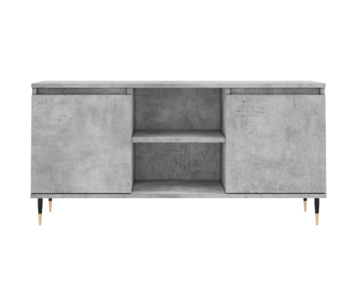 Mueble de TV madera de ingeniería gris hormigón 104x35x50 cm