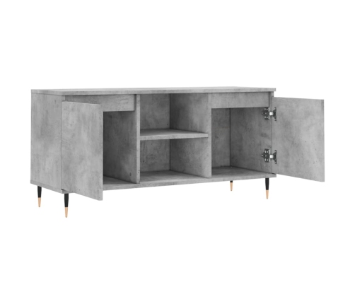 Mueble de TV madera de ingeniería gris hormigón 104x35x50 cm