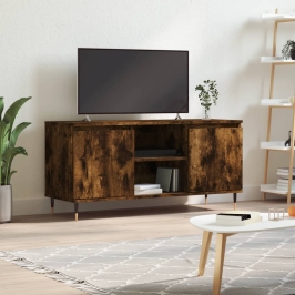 Mueble de TV madera de ingeniería roble ahumado 104x35x50 cm