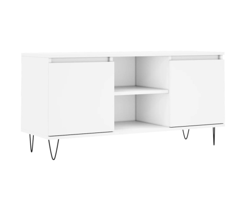 Mueble de TV madera de ingeniería blanco 104x35x50 cm