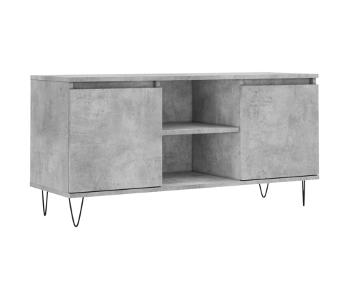 vidaXL Mueble de TV madera de ingeniería gris hormigón 104x35x50 cm