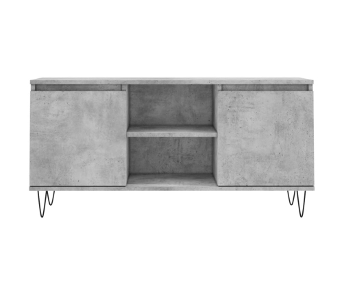 vidaXL Mueble de TV madera de ingeniería gris hormigón 104x35x50 cm