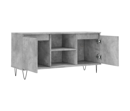 vidaXL Mueble de TV madera de ingeniería gris hormigón 104x35x50 cm