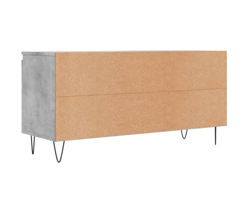 vidaXL Mueble de TV madera de ingeniería gris hormigón 104x35x50 cm