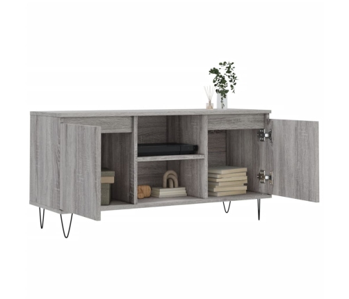 Mueble de TV madera de ingeniería gris Sonoma 104x35x50 cm