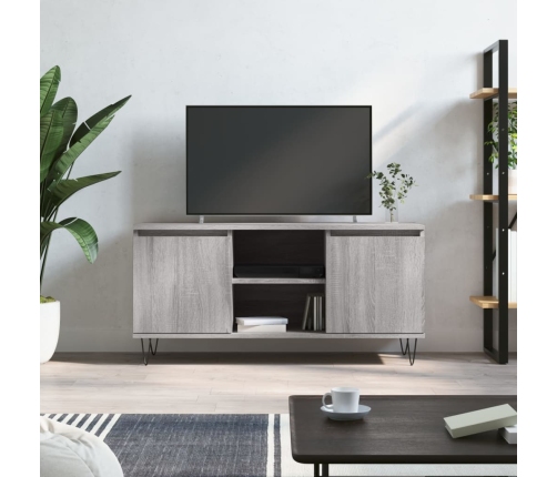 Mueble de TV madera de ingeniería gris Sonoma 104x35x50 cm