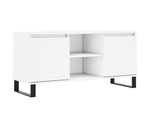 Mueble de TV madera de ingeniería blanco 104x35x50 cm