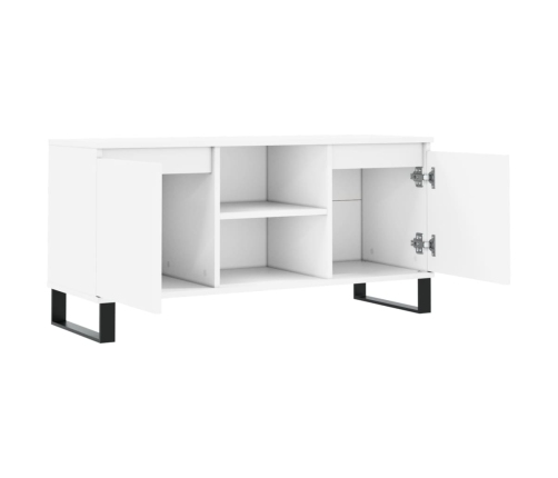 Mueble de TV madera de ingeniería blanco 104x35x50 cm