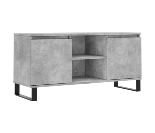 Mueble de TV madera de ingeniería gris hormigón 104x35x50 cm