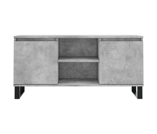 Mueble de TV madera de ingeniería gris hormigón 104x35x50 cm