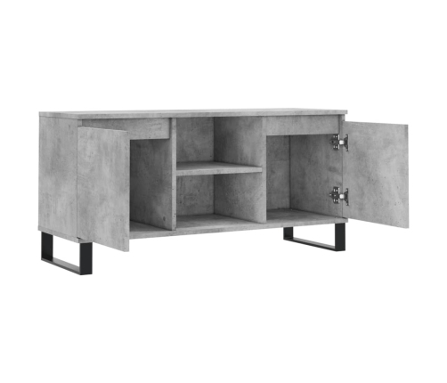 Mueble de TV madera de ingeniería gris hormigón 104x35x50 cm