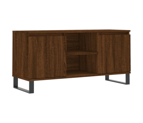 Mueble de TV madera de ingeniería marrón roble 104x35x50 cm