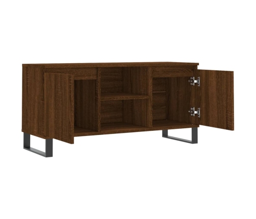 Mueble de TV madera de ingeniería marrón roble 104x35x50 cm