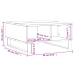 vidaXL Mesa de centro madera de ingeniería roble ahumado 60x60x30 cm