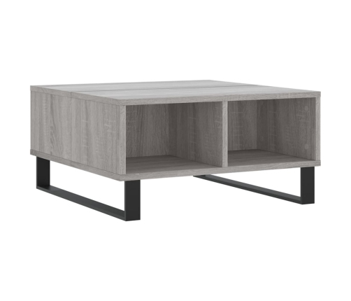 Mesa de centro madera de ingeniería gris Sonoma 60x60x30 cm