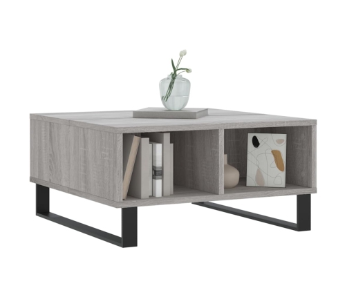 Mesa de centro madera de ingeniería gris Sonoma 60x60x30 cm