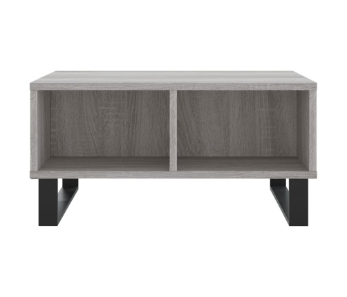 Mesa de centro madera de ingeniería gris Sonoma 60x60x30 cm