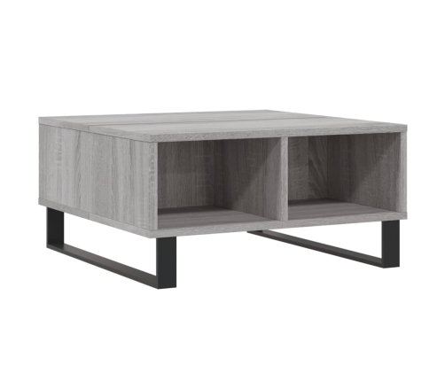 Mesa de centro madera de ingeniería gris Sonoma 60x60x30 cm