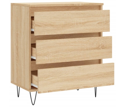 Aparador de madera contrachapada roble Sonoma 60x35x70 cm