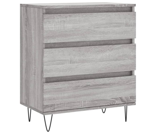 Aparador de madera contrachapada gris Sonoma 60x35x70 cm