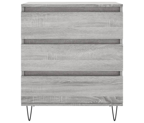 Aparador de madera contrachapada gris Sonoma 60x35x70 cm