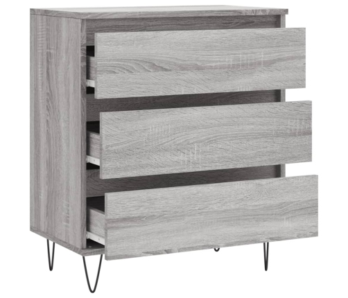 Aparador de madera contrachapada gris Sonoma 60x35x70 cm