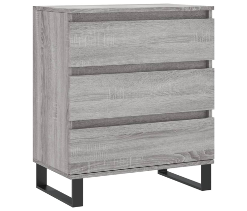 Aparador de madera contrachapada gris Sonoma 60x35x70 cm