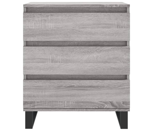 Aparador de madera contrachapada gris Sonoma 60x35x70 cm