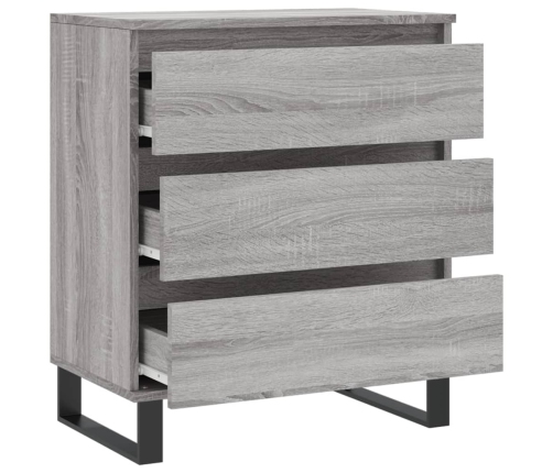 Aparador de madera contrachapada gris Sonoma 60x35x70 cm