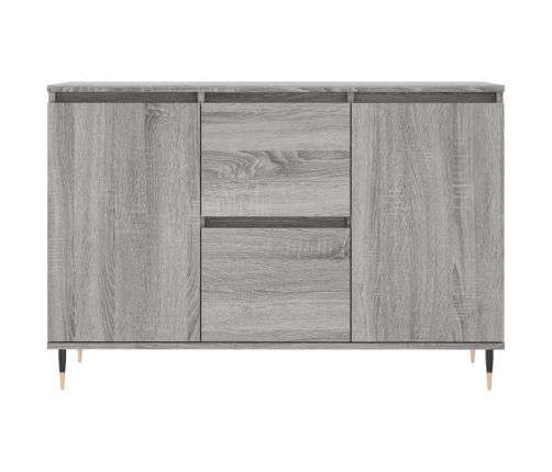 Aparador de madera de ingeniería gris Sonoma 104x35x70 cm