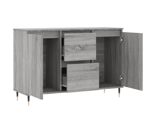 Aparador de madera de ingeniería gris Sonoma 104x35x70 cm