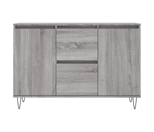 Aparador de madera de ingeniería gris Sonoma 104x35x70 cm