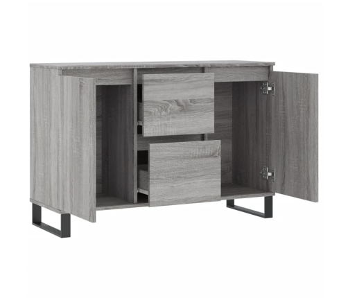 Aparador de madera de ingeniería gris Sonoma 104x35x70 cm