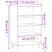 Aparador alto madera de ingeniería gris hormigón 57x35x90 cm