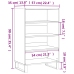 Aparador alto madera de ingeniería blanco 57x35x90 cm