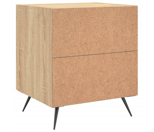 Mesita noche 2 uds madera ingeniería roble Sonoma 40x35x47,5 cm