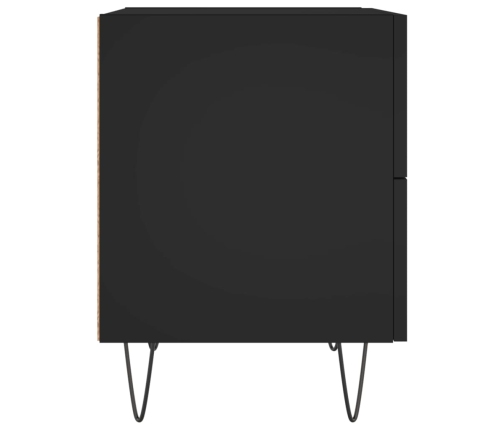 vidaXL Mesita de noche madera de ingeniería negro 40x35x47,5 cm