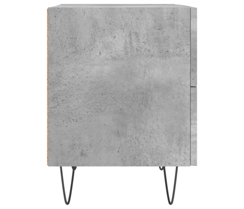 Mesita noche 2 uds madera ingeniería gris hormigón 40x35x47,5cm