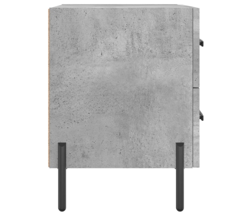 Mesita noche 2 uds madera ingeniería gris hormigón 40x35x47,5cm