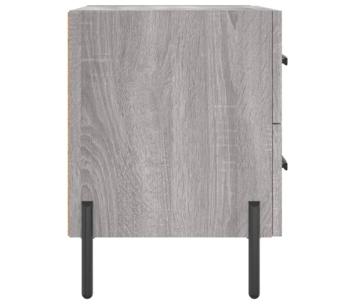 Mesitas noche 2 uds madera ingeniería gris Sonoma 40x35x47,5 cm