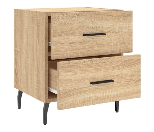 Mesita noche 2 uds madera ingeniería roble Sonoma 40x35x47,5 cm