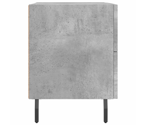 Mesita noche 2 uds madera ingeniería gris hormigón 40x35x47,5cm