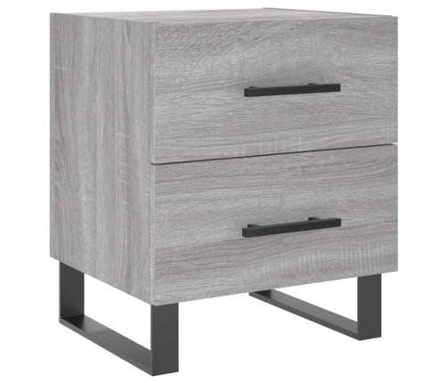 Mesitas noche 2 uds madera ingeniería gris Sonoma 40x35x47,5 cm