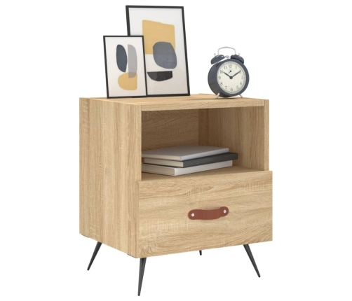 Mesita noche 2 uds madera ingeniería roble Sonoma 40x35x47,5 cm