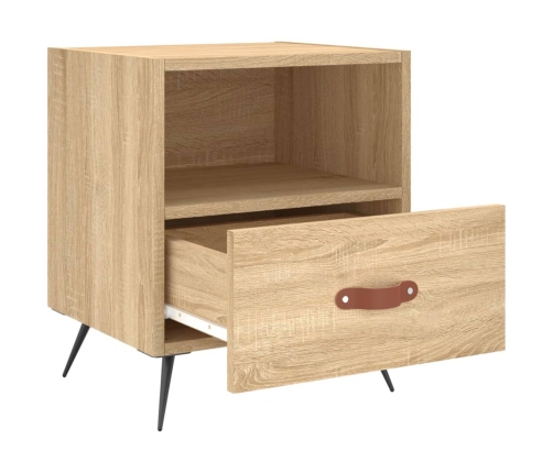 Mesita noche 2 uds madera ingeniería roble Sonoma 40x35x47,5 cm