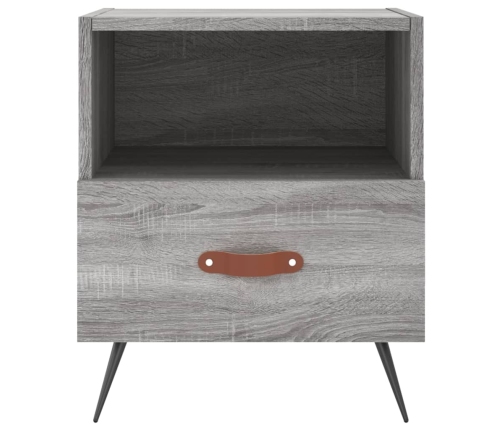 vidaXL Mesita de noche madera de ingeniería gris Sonoma 40x35x47,5 cm