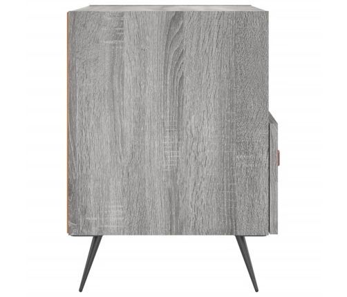 vidaXL Mesita de noche madera de ingeniería gris Sonoma 40x35x47,5 cm