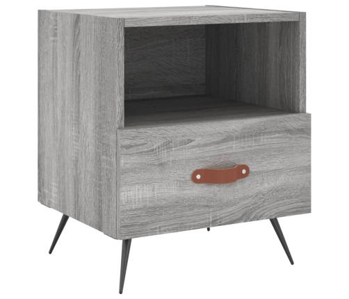 Mesitas noche 2 uds madera ingeniería gris Sonoma 40x35x47,5 cm