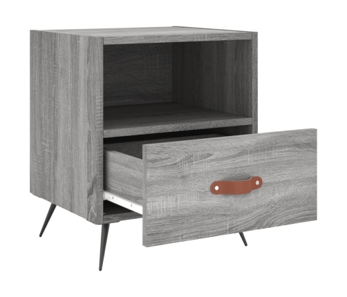 Mesitas noche 2 uds madera ingeniería gris Sonoma 40x35x47,5 cm