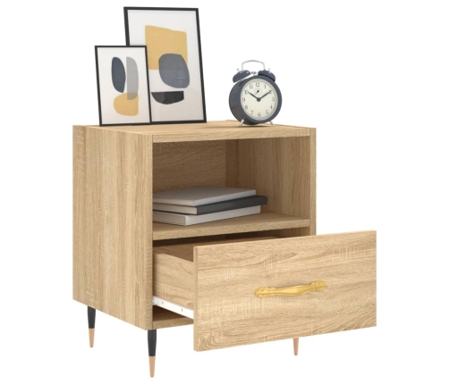 Mesita noche 2 uds madera ingeniería roble Sonoma 40x35x47,5 cm